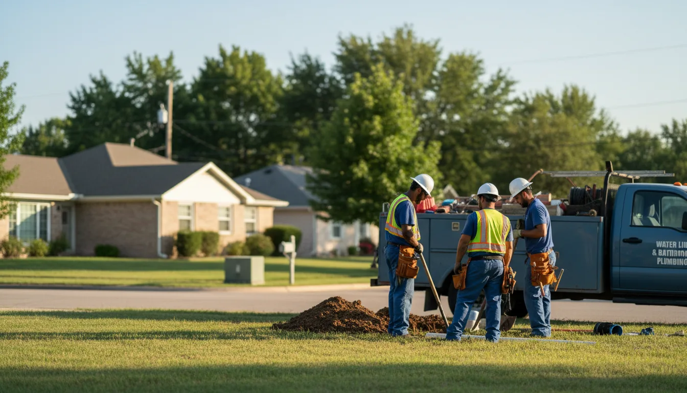 Residential water line and bathroom plumbing service in Tillar, AR